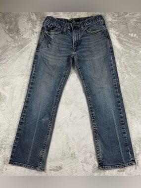 Ariat Rebar M4 Relaxed Bootcut Men's Jeans  Denim Logo Button Zip Western 32x30